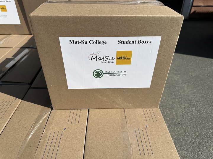 Student food boxes on campus.