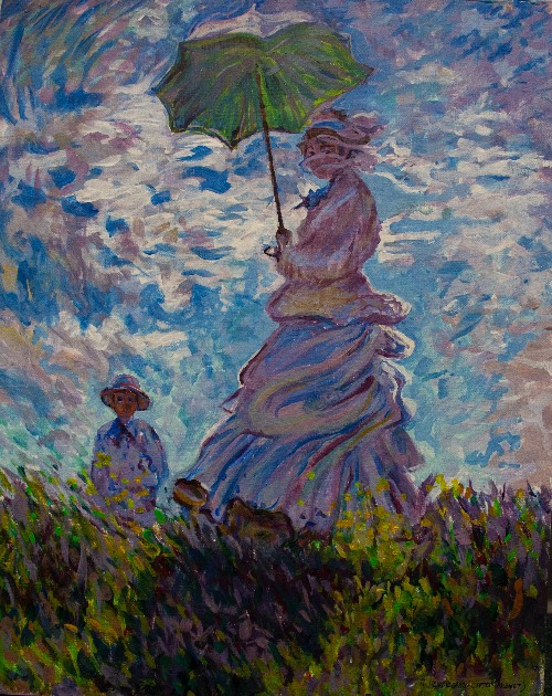 master's copy of Monet "At the Beach"