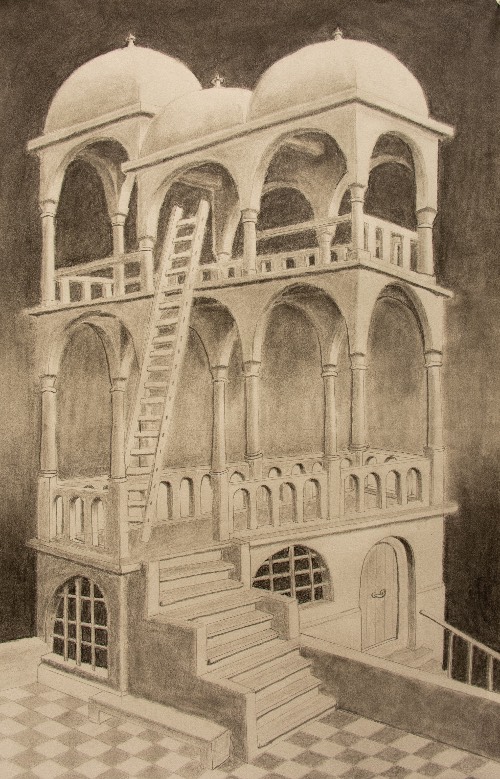 charcoal master's copy of Escher