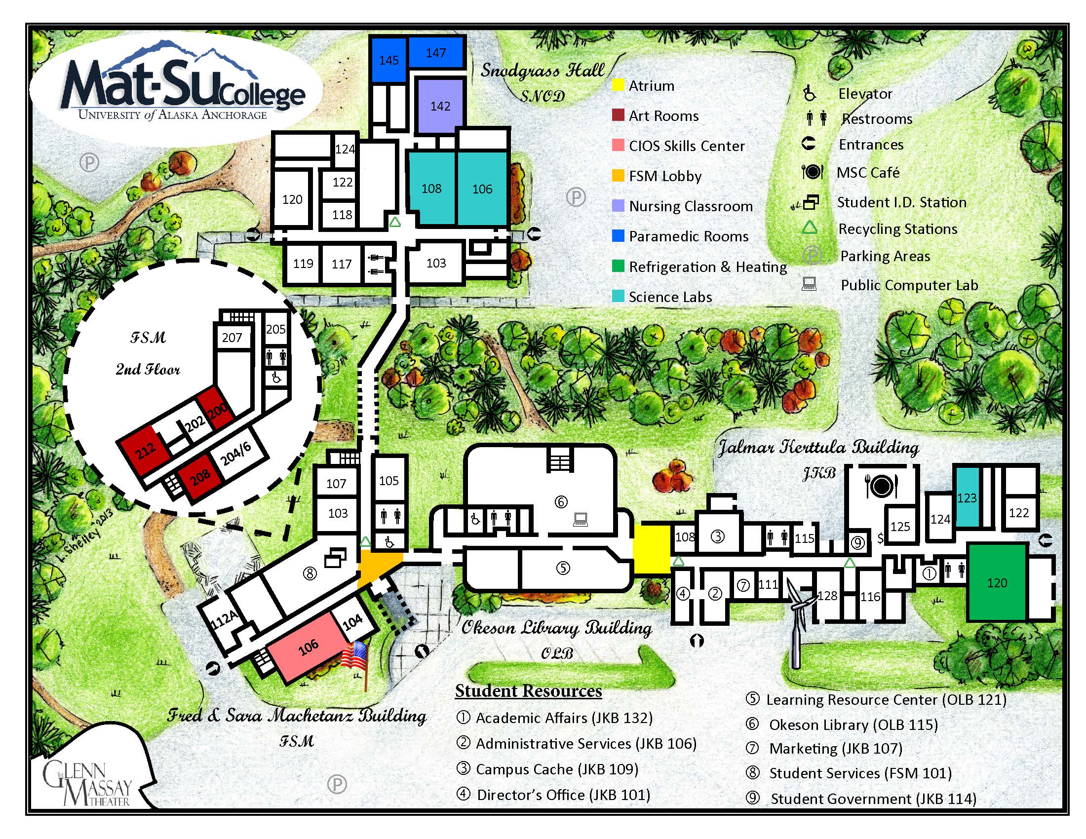 University Of Alaska Anchorage Campus Map Campus Maps | Mat Su College