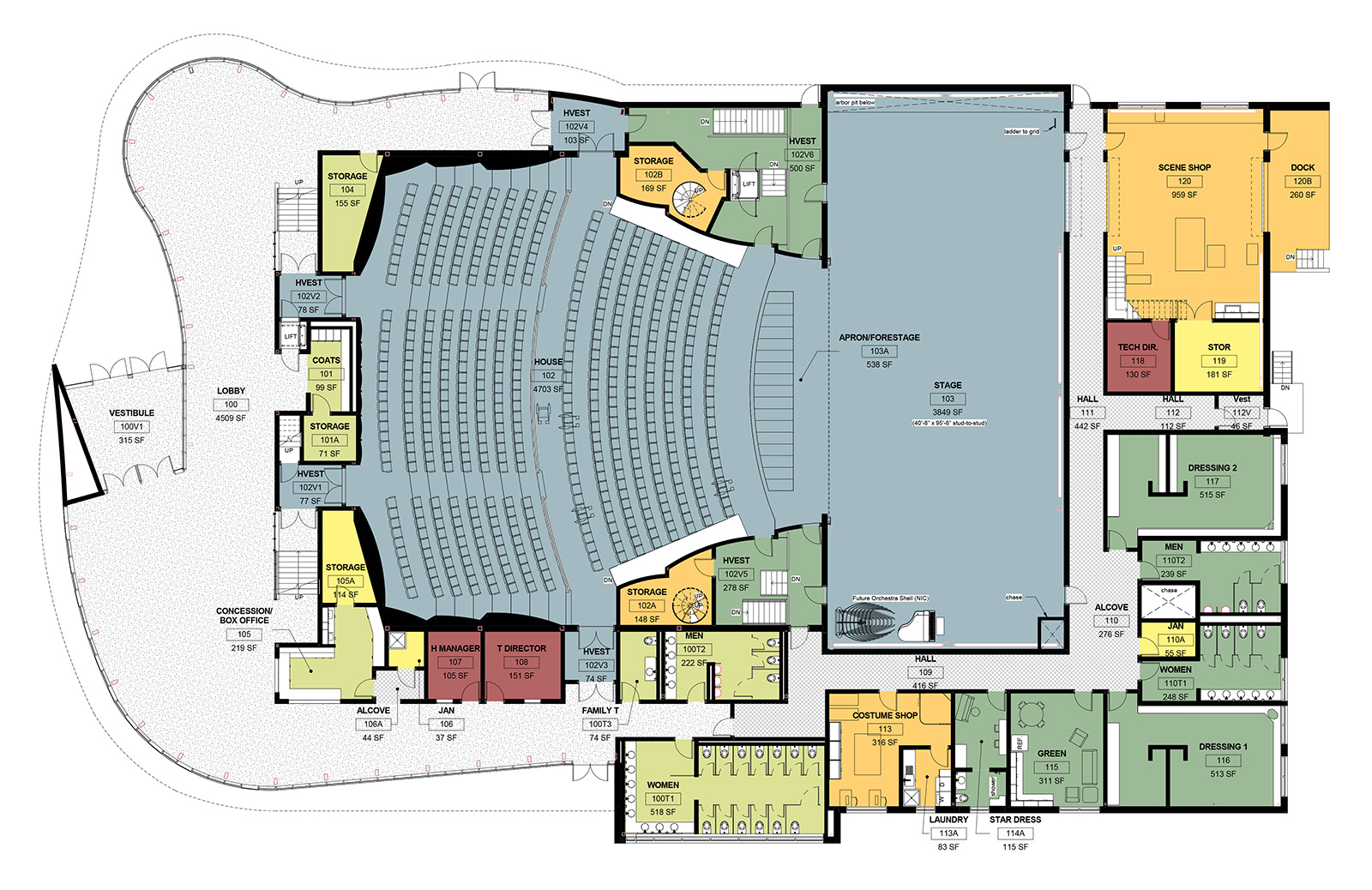 Theatre Set Floor Plans  Theater  Mat Su College