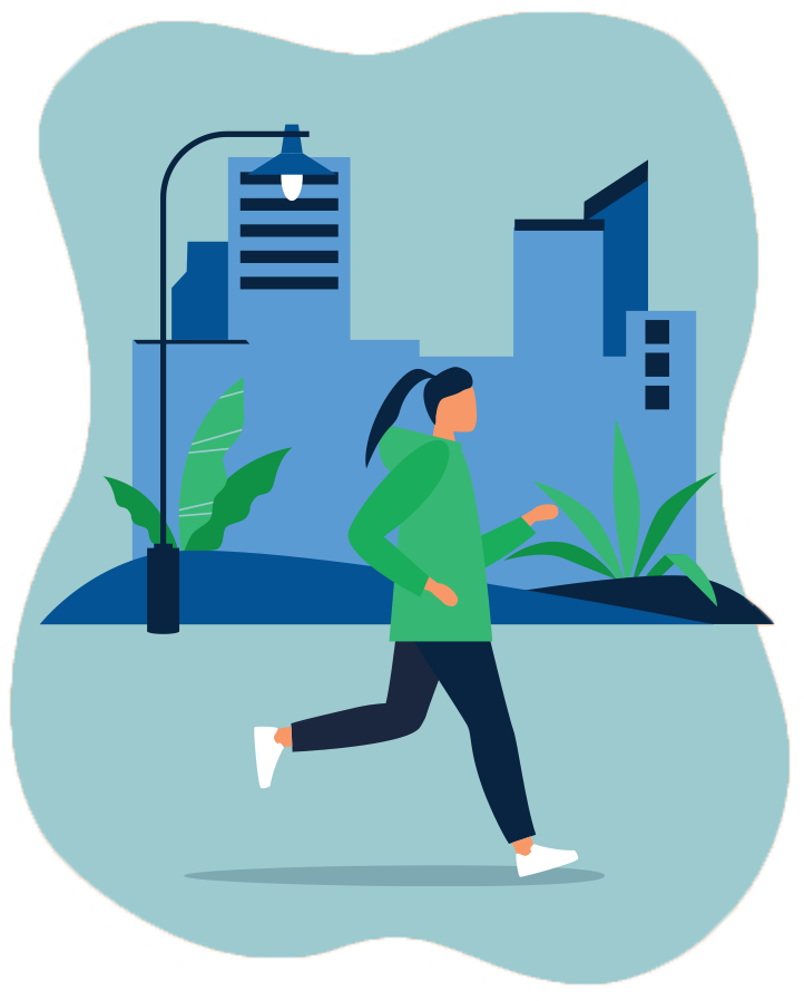Illustration of jogger